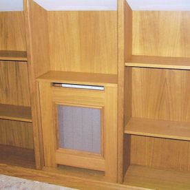 oak walk in closet