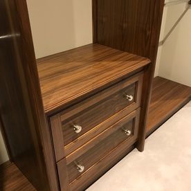 Walnut dressing room unit