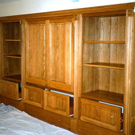 oak storage and display unit