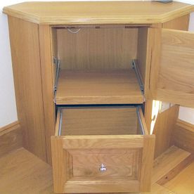 interior of filing cabinet